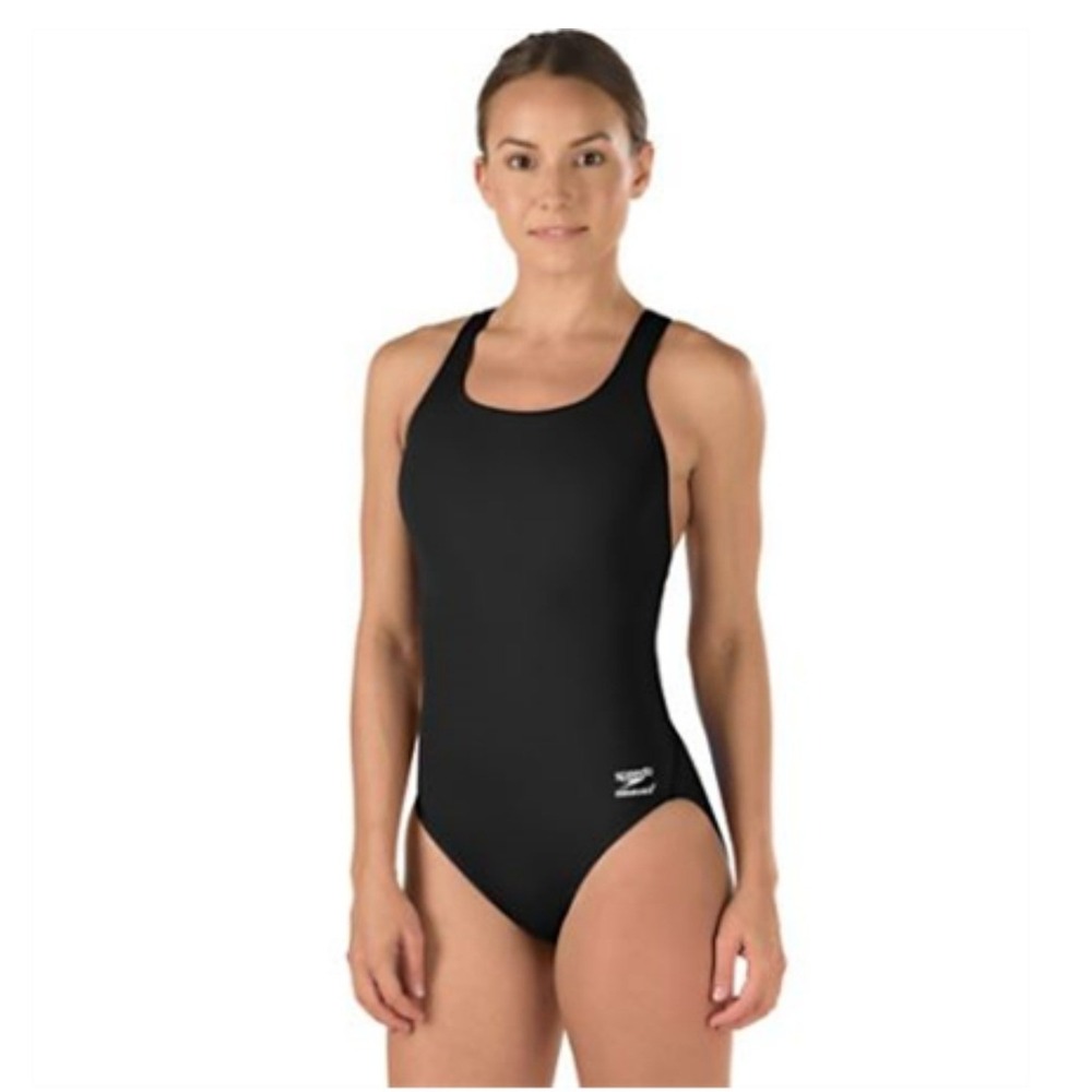Speedo Endurance Plus One Piece Swimsuit Black Womens 26